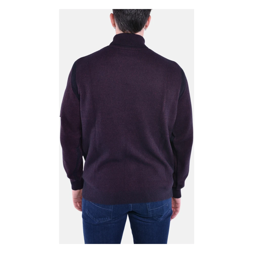 C.P. Company Fleece Gebreide Coltrui Trui Purple Heren