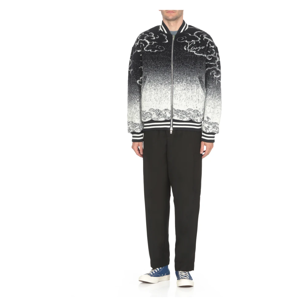Kenzo Blauwe Bomberjack Cloud Tiger Patroon Multicolor Heren