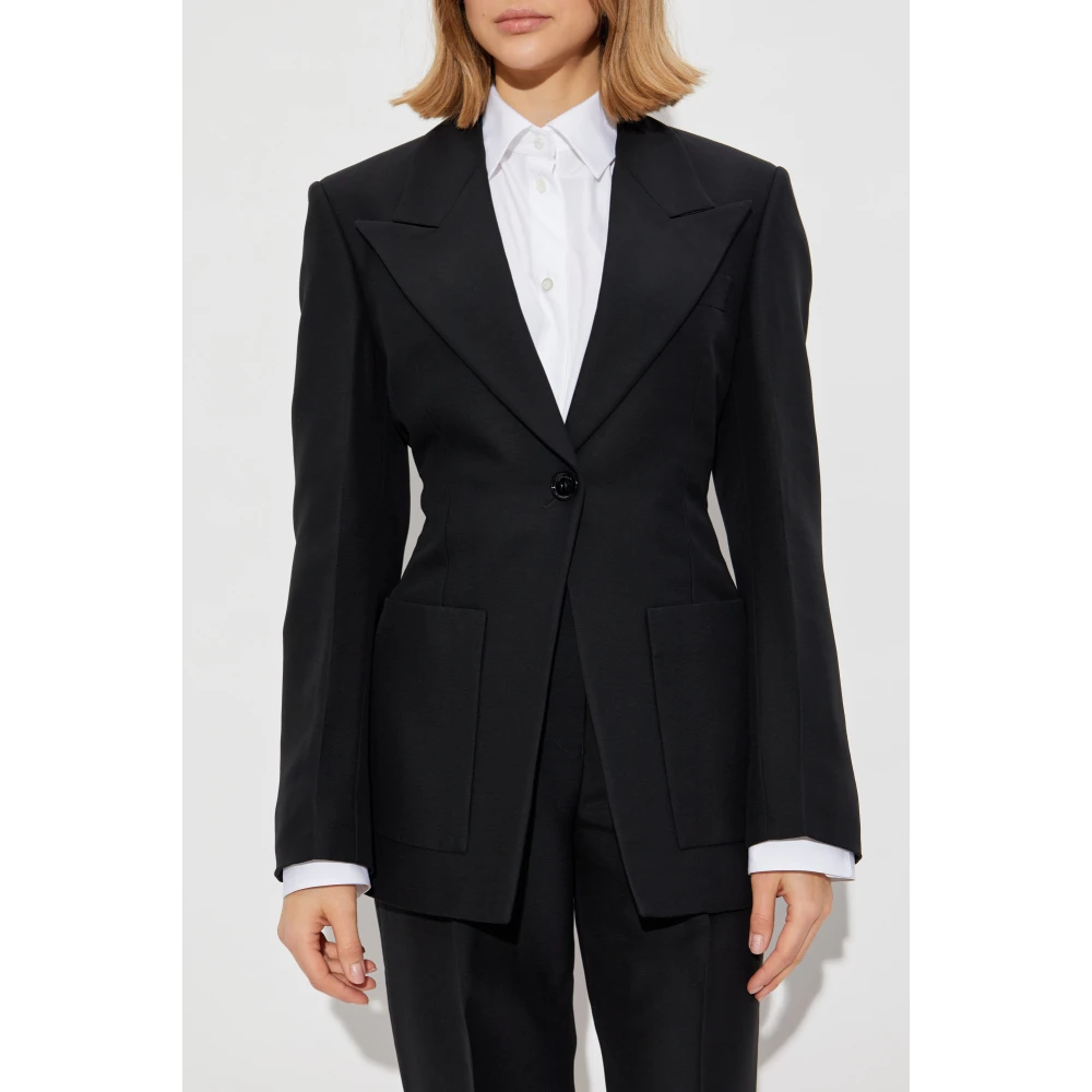 Salvatore Ferragamo Jas met gesloten revers Black Dames