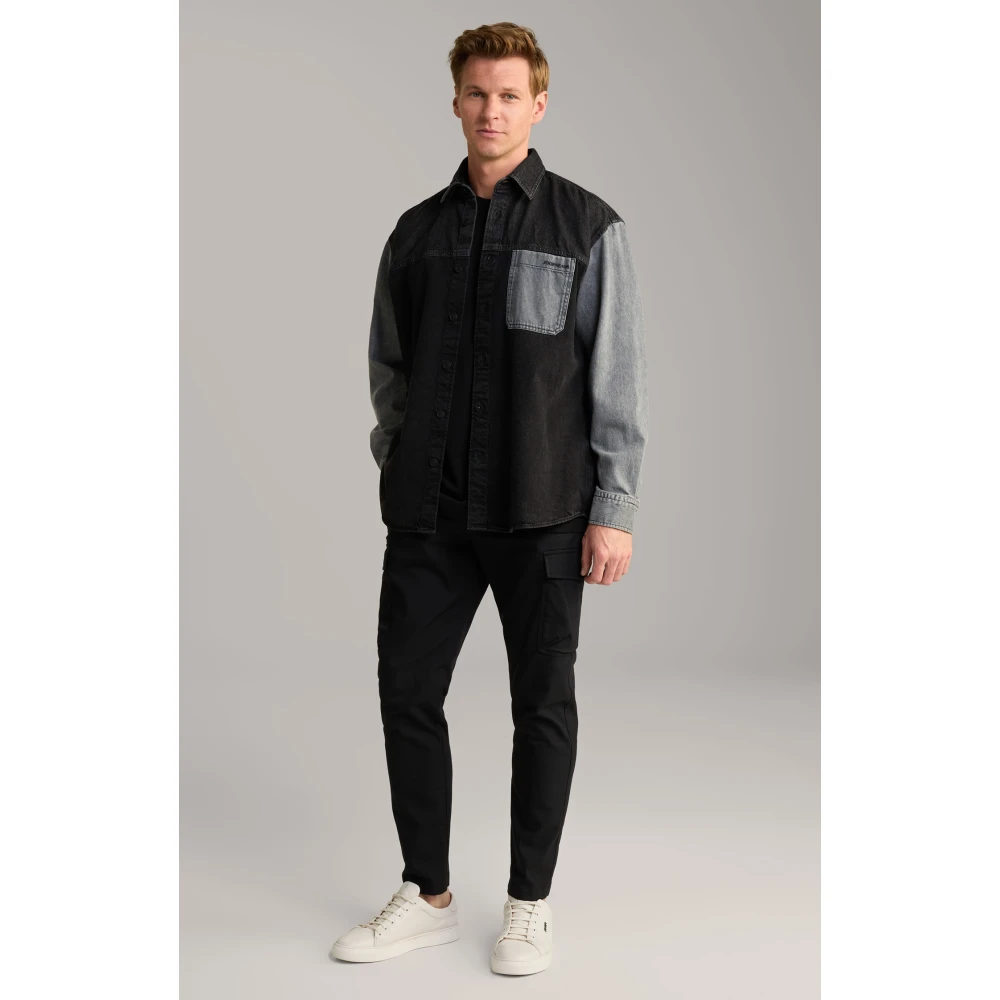 Joop! Stijlvolle denim shirt met twee tinten Black Heren