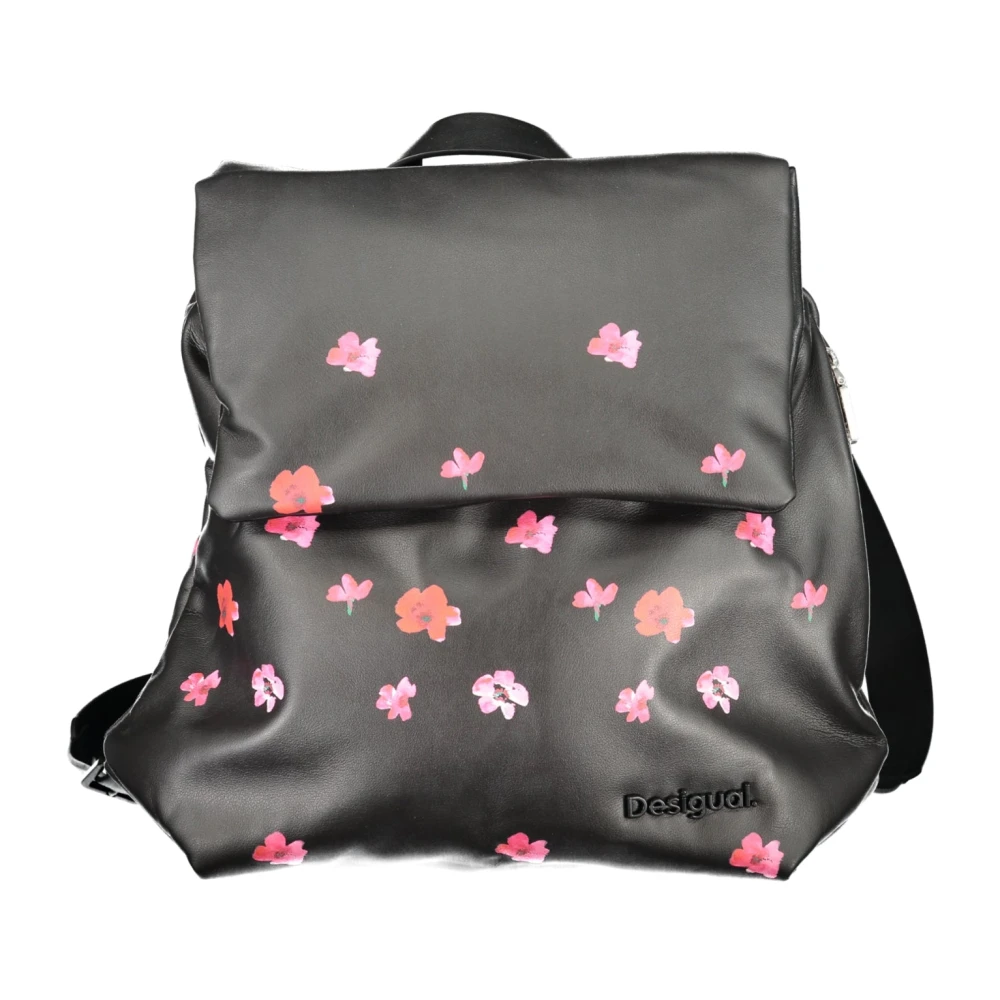 Desigual Zwarte Rugzak met Contrastdetails Black Dames