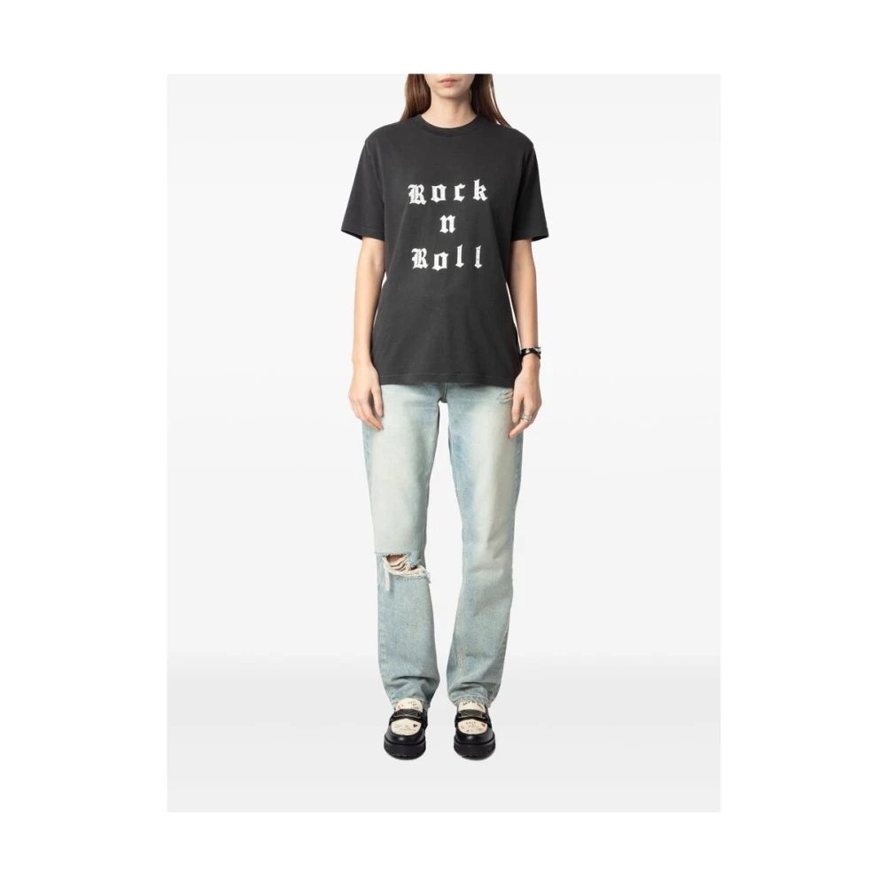 Zadig & Voltaire Stijlvol T-shirt Jwts02770 Carbo Gray Dames