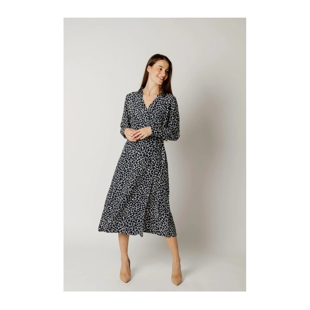 Street One Elegante Viscose Midi Jurk Damesmode Blue Dames