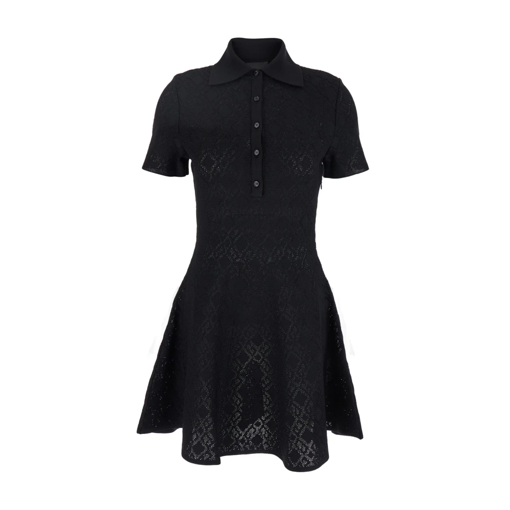 Givenchy Women's Black Short Dresses, S, Polo Shirt Style Logo Dress