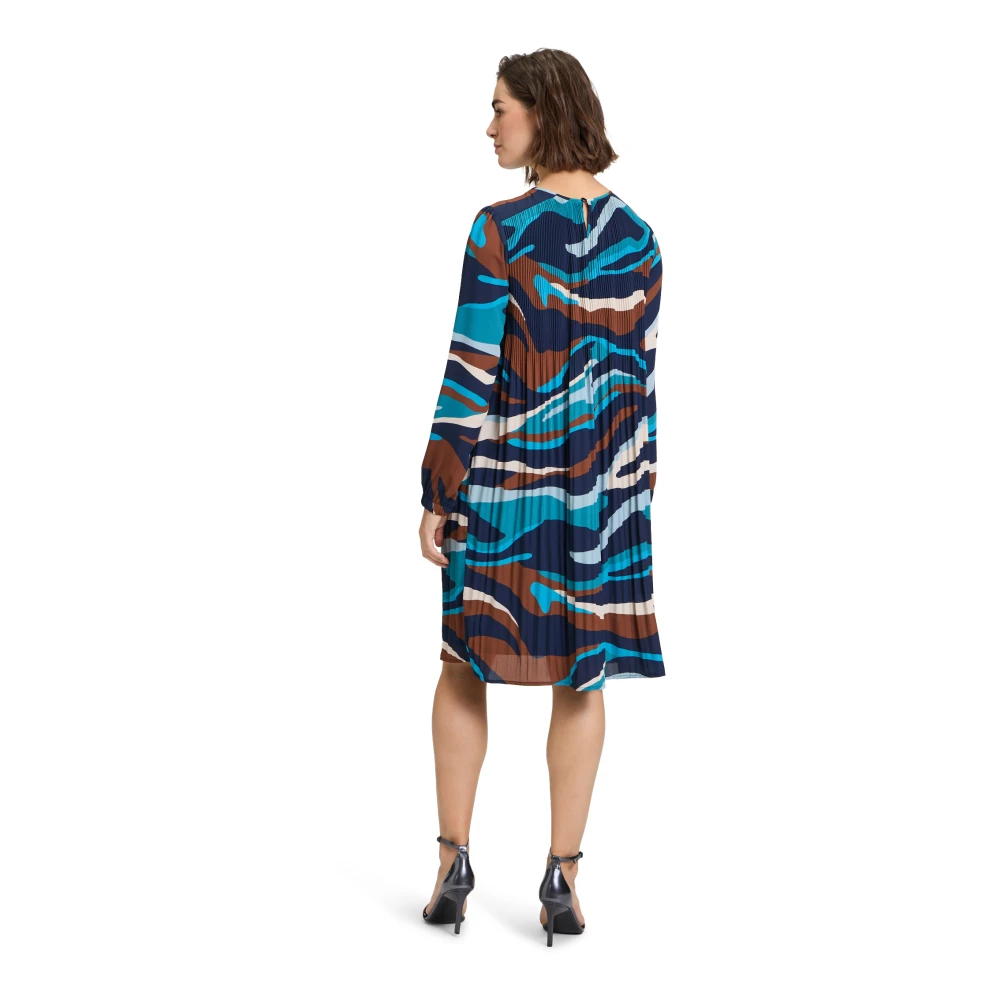 Betty Barclay Jurk met Lange Mouwen en Plooien Multicolor Dames