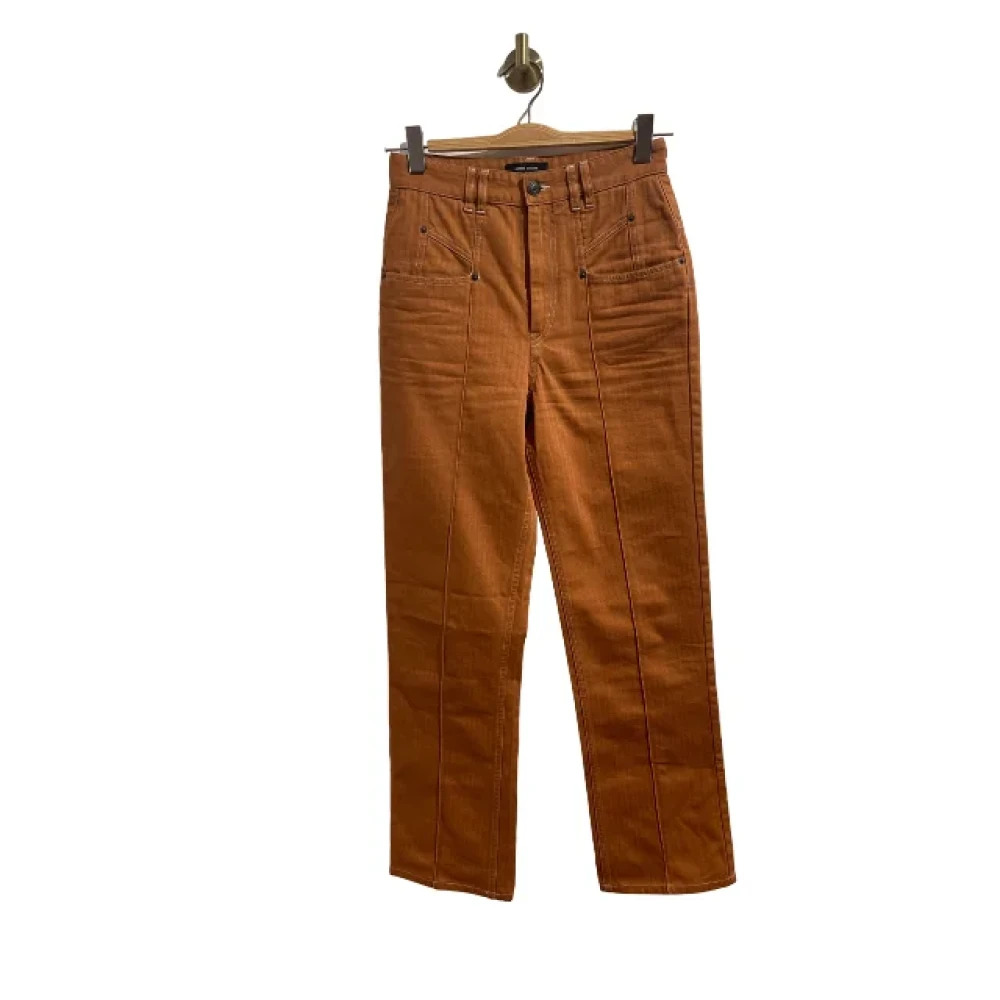 Isabel Marant Pre-owned Cotton jeans Orange Dames