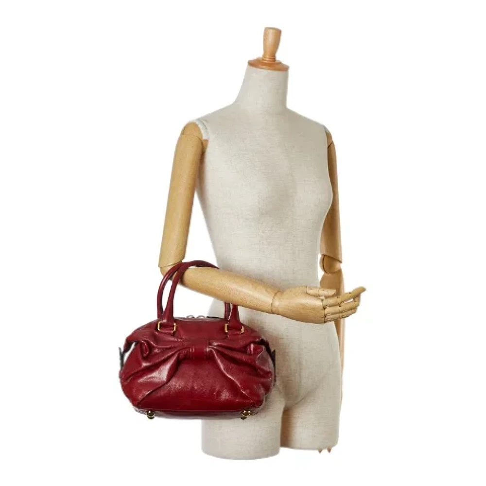 Valentino Vintage Pre-owned Leather handbags Red Dames