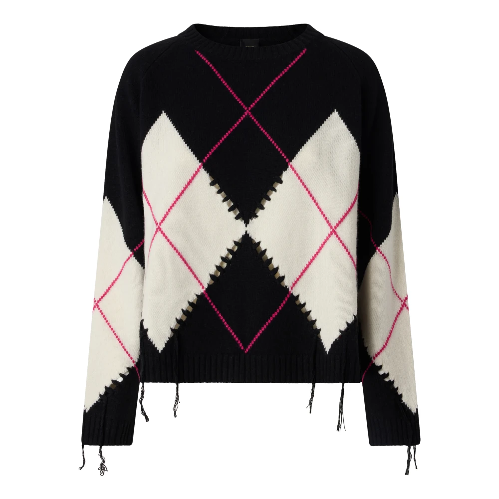Pinko Multicolor Round-Neck Knitwear, Female, Xs, Maglione Berna Traforato