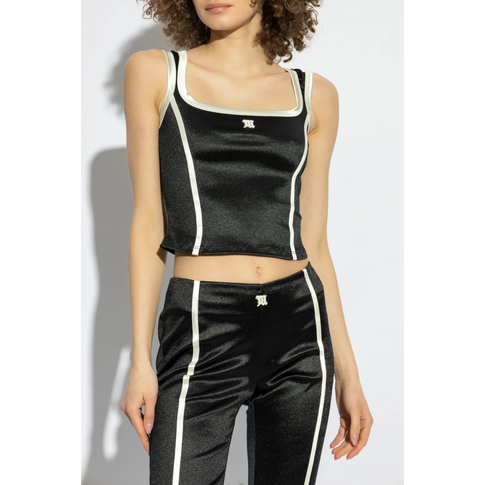 Misbhv Korte top met bandjes Black Dames