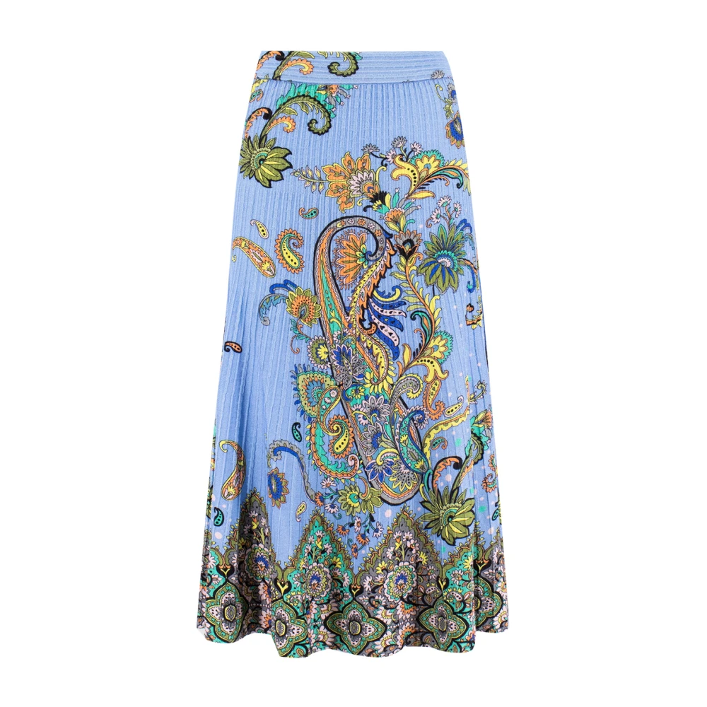 ETRO Bloemen Paisley Geplooide Midi Rok Multicolor Dames