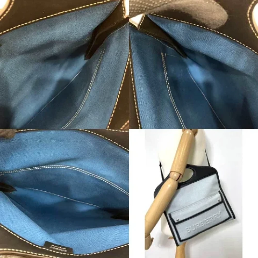 Burberry Vintage Pre-owned Canvas handbags Blue Dames