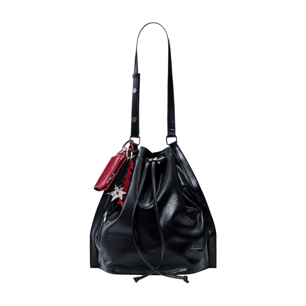 Desigual Women's Black Rucksack Polyurethane Bag With Multiple Compartments