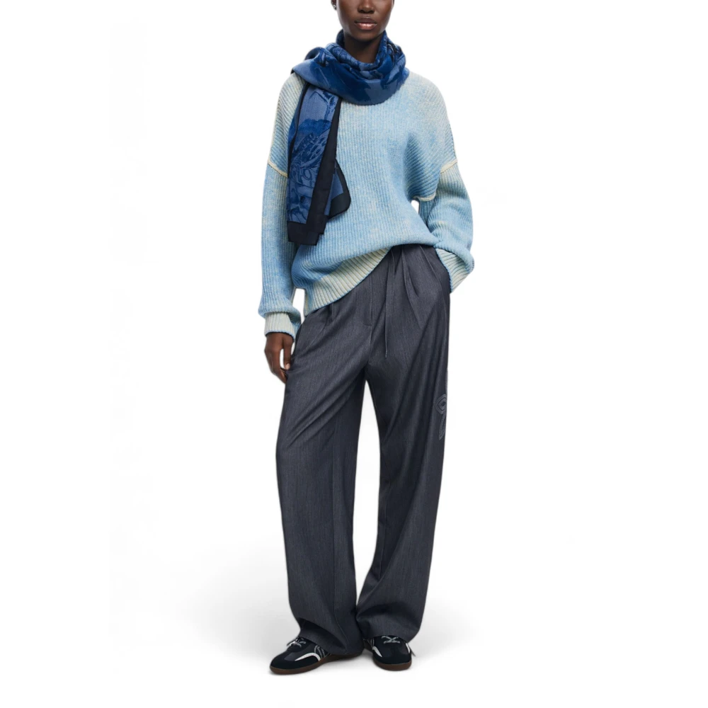 Desigual Set met vlinder sjaal en handschoenen Blue Dames