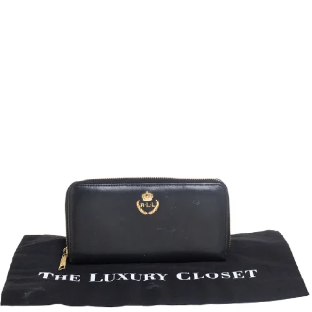 Ralph Lauren Pre-owned Leather wallets Black Dames