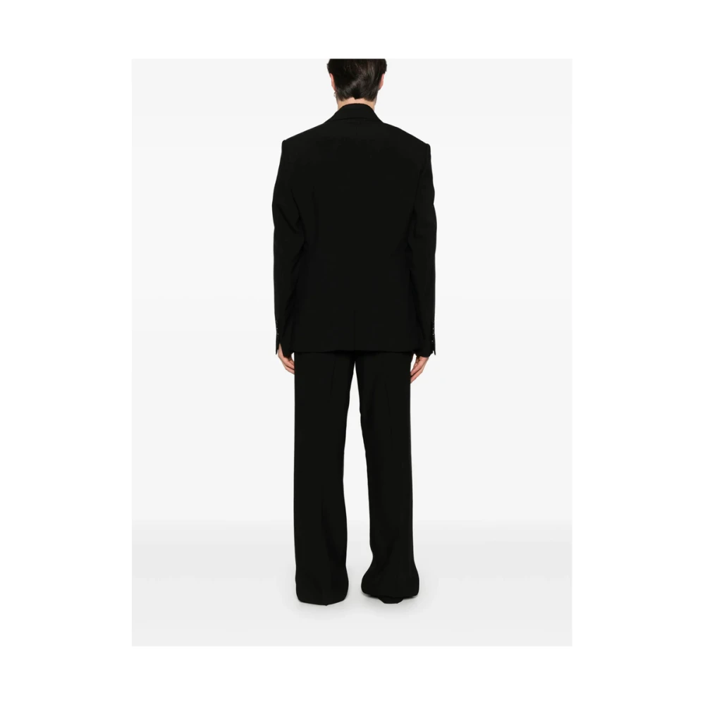 Ann Demeulemeester Zwarte knoopjas met zakken Black Heren