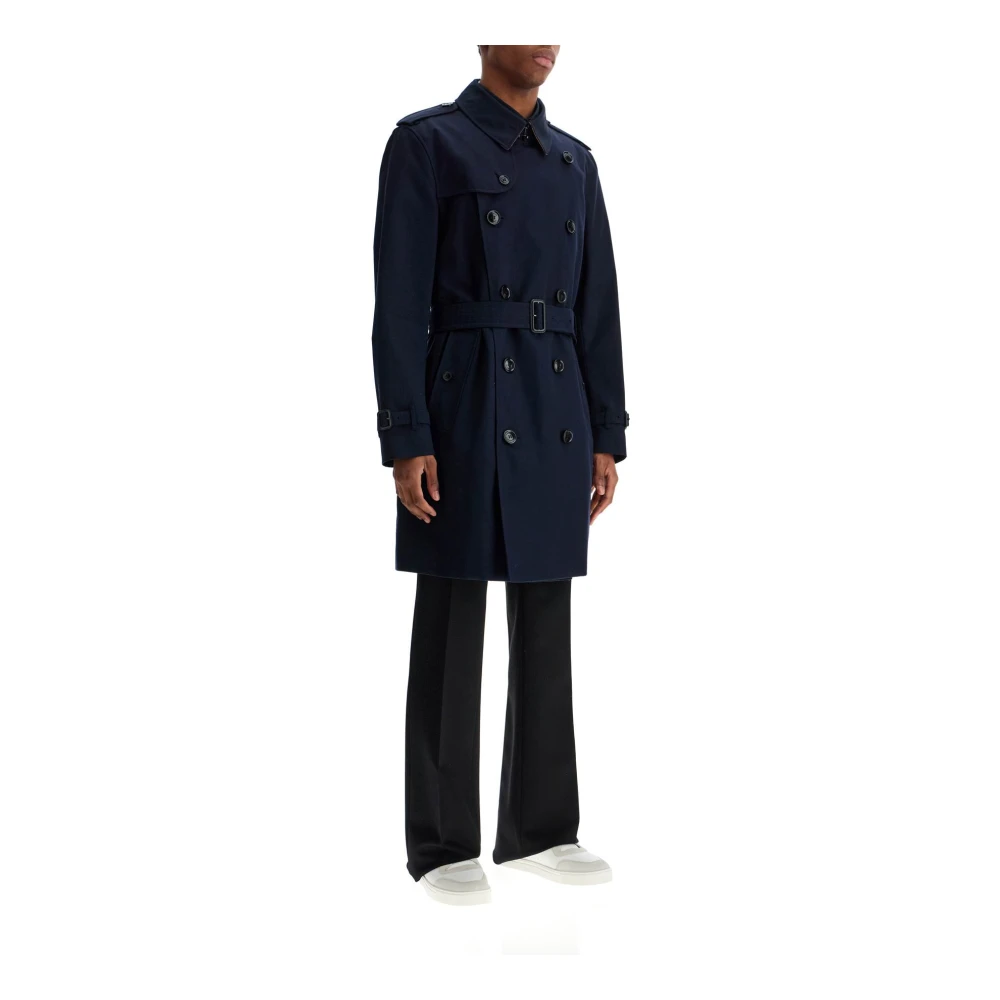 Burberry Heritage Kensington Trench Coat Blue Heren