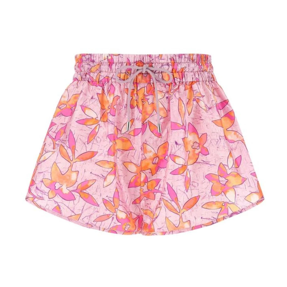Isabel marant Batik Zijden Shorts Stijlvol Veelzijdig Pink Dames