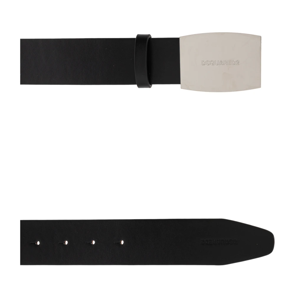 Dsquared2 Leren riem Black Heren