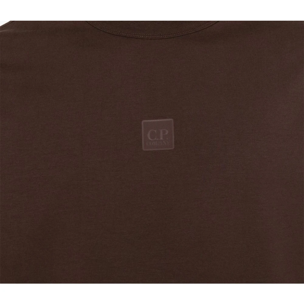 C.P. Company Bruine Fleece Sweater met Geribbelde Kraag Brown Heren