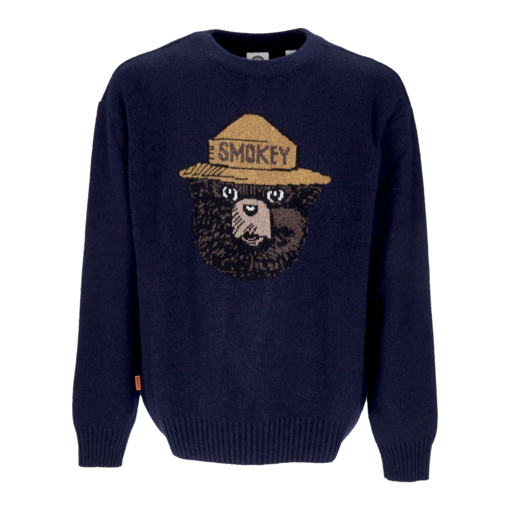 Element Jacquard Sweater Smokey Bear Eclipse Navy Blue Heren