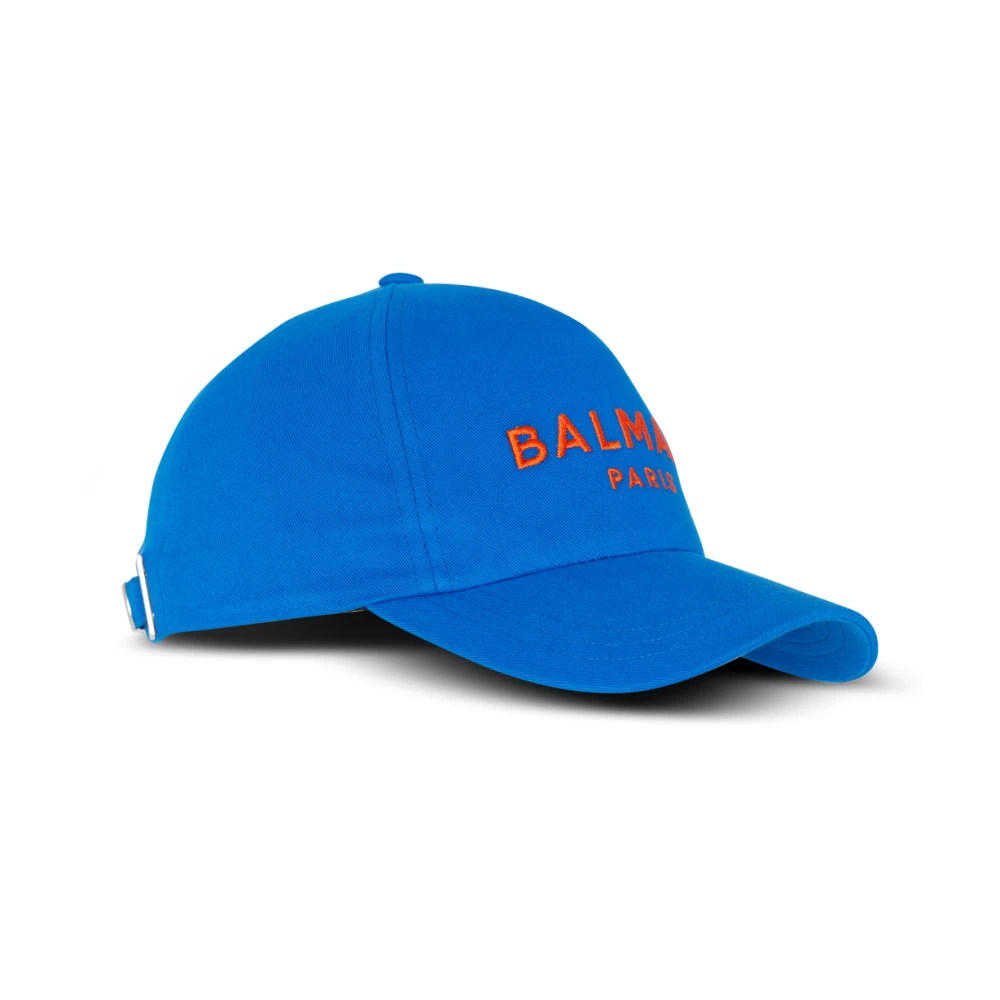 Balmain Honkbalpet met geborduurd logo Blauw