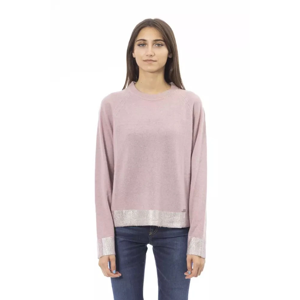 Baldinini Zachte Roze Monogram Trui Pink Dames