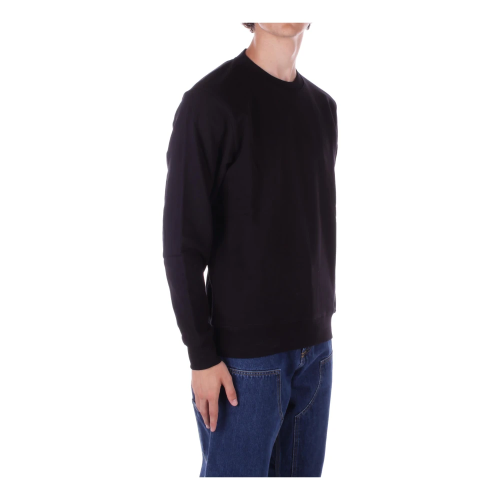 C.P. Company Zwarte Logo Sweater met Zijzak Purple Heren