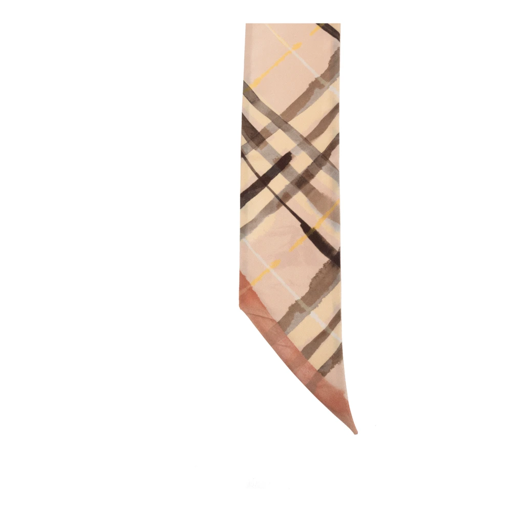 Burberry Zijden sjaal Beige Unisex