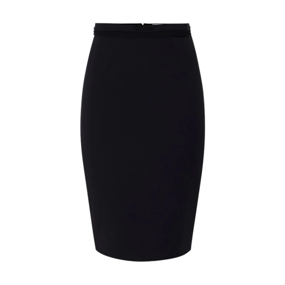 Elisabetta Franchi Donna Nero Gonna Con Spacco Posteriore E Orlo Dritto