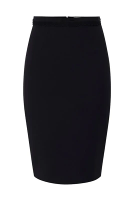 Back Slit Straight Hem Skirt