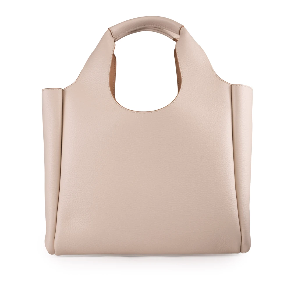 Hogan Witte Leren Shopper Tas met Interne Zakken White Dames