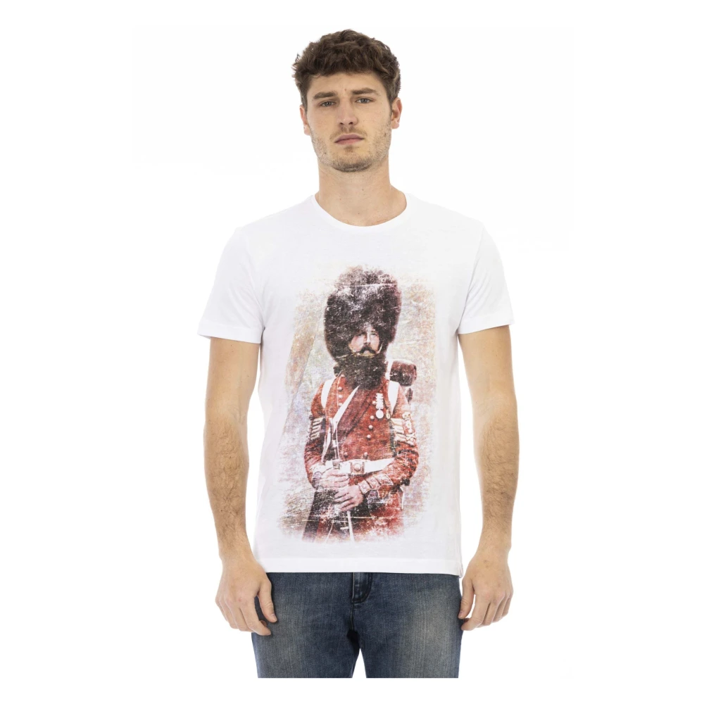 Trussardi Men's White Action Hvid Bomuld T-Shirt