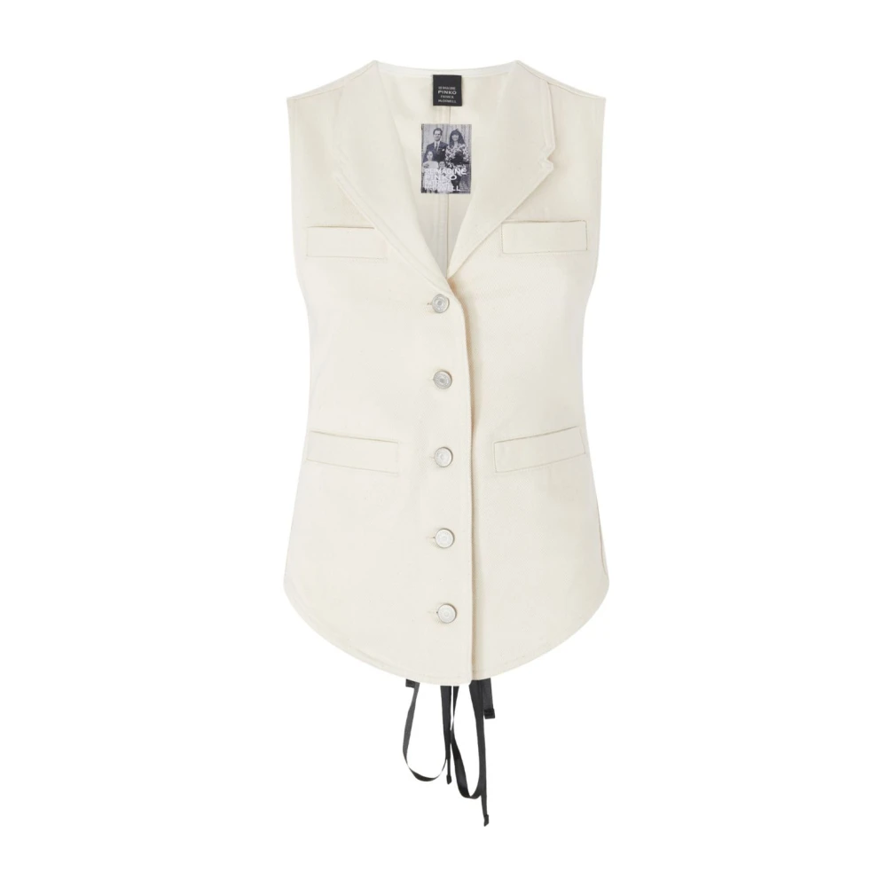 Pinko - Jackets > Vests - Beige - Pinko - Modalova