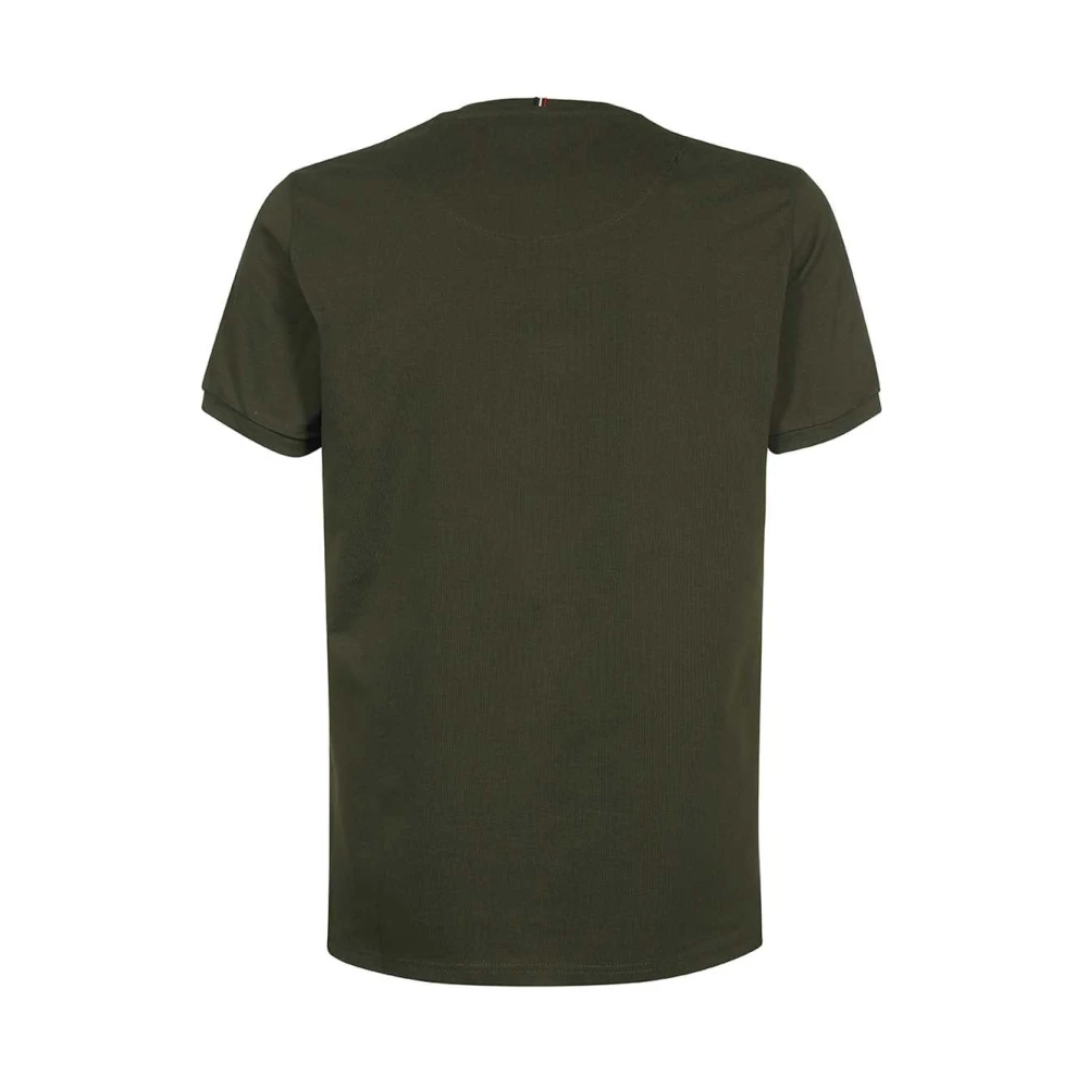 Les Deux Katoenen Crew-Neck T-Shirt Green Heren