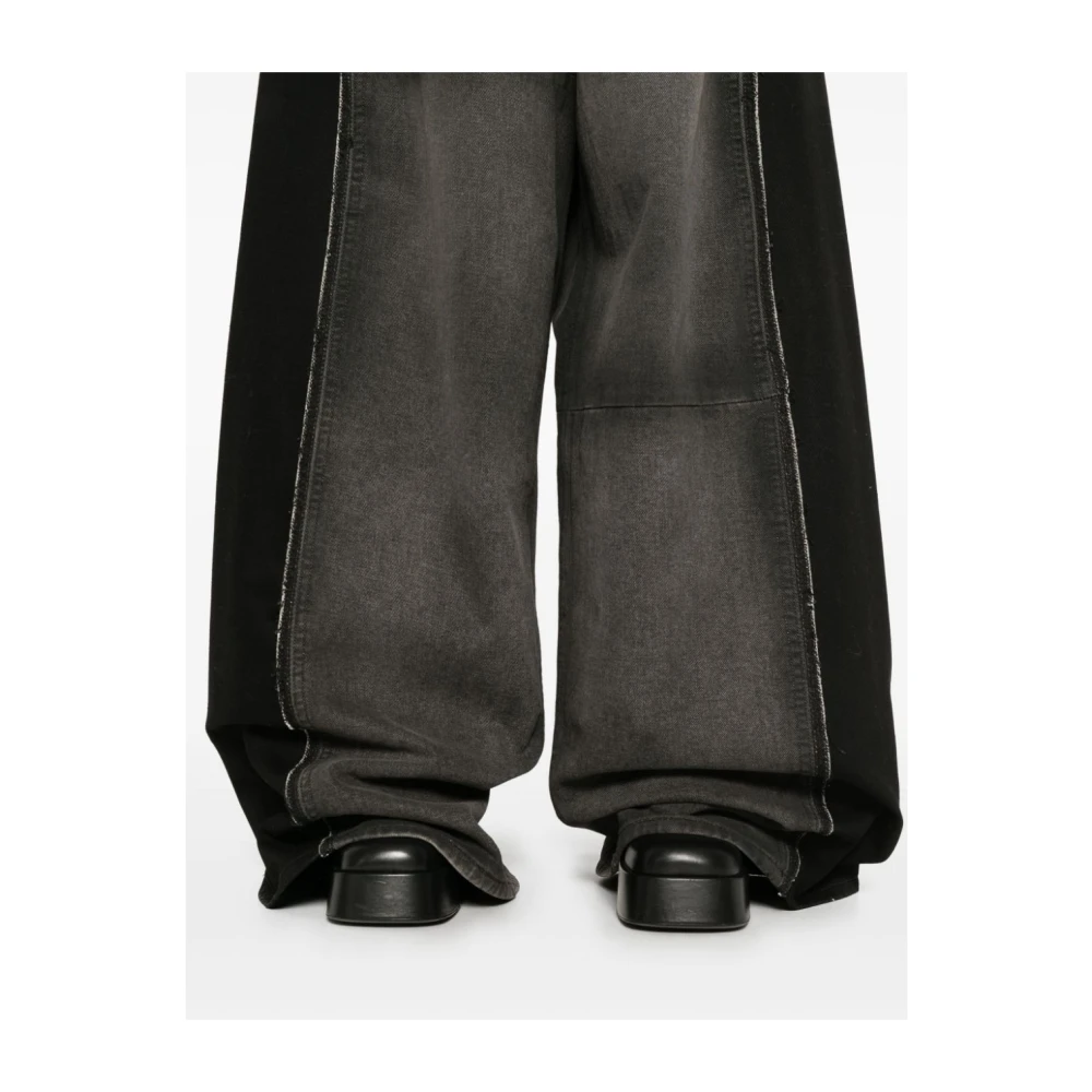 MM6 Maison Margiela Wide Leg Denim Jeans Gray Dames