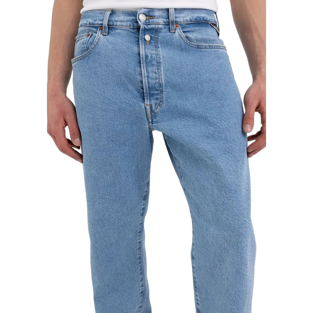 Replay Loose-Fit Denim Broek Blue Heren