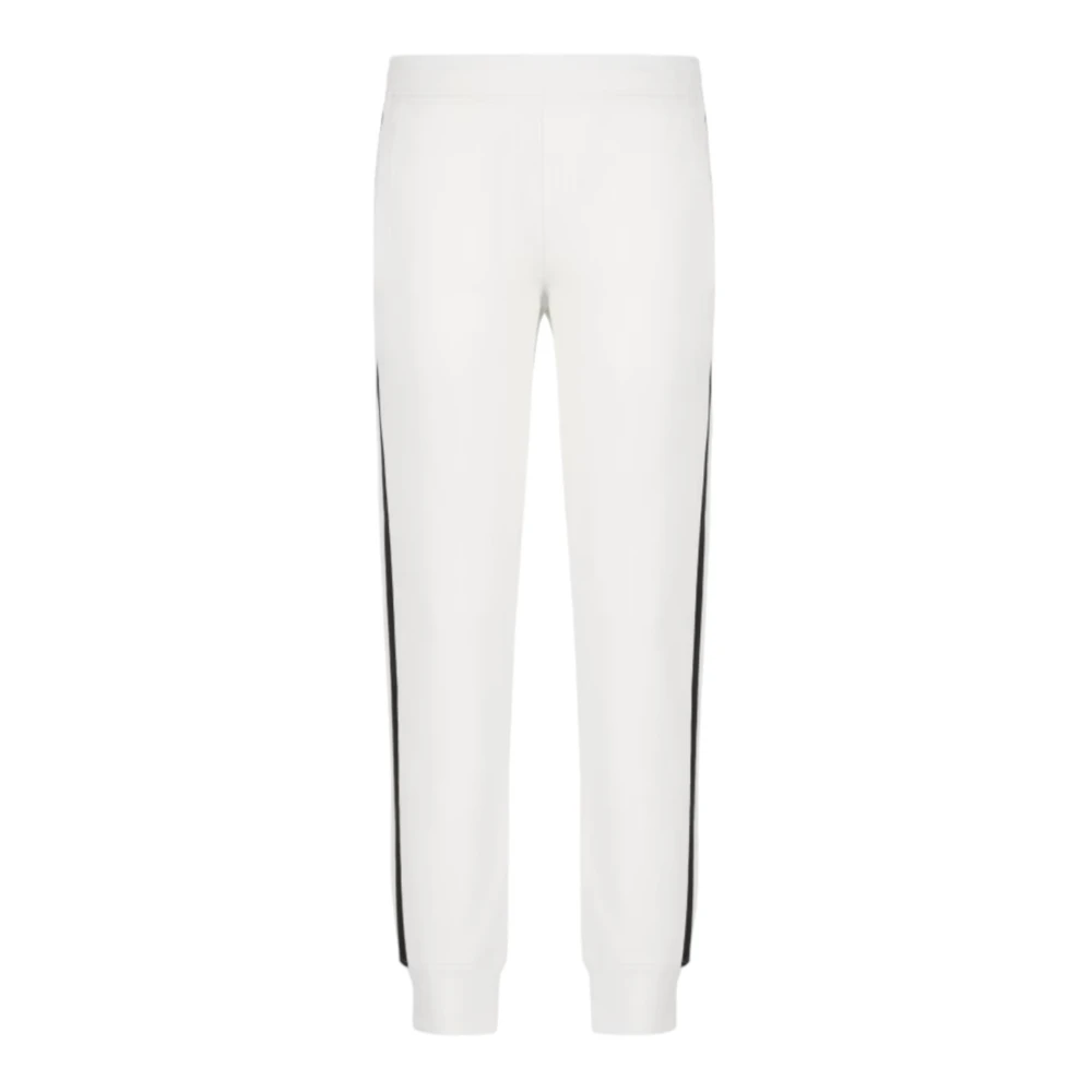 Emporio Armani Witte Joggerbroek met Zwarte Banden White Heren
