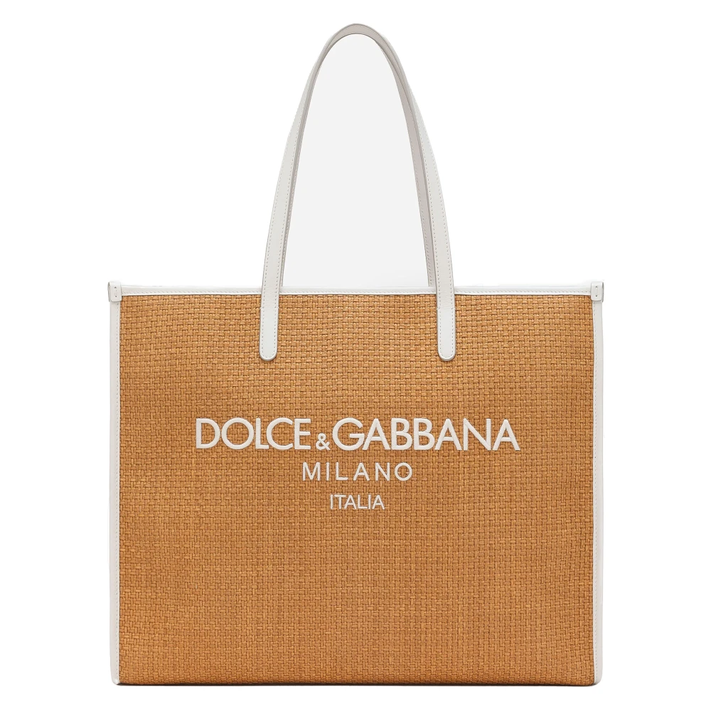Dolce & Gabbana Rafia Winkeltas Brown Dames