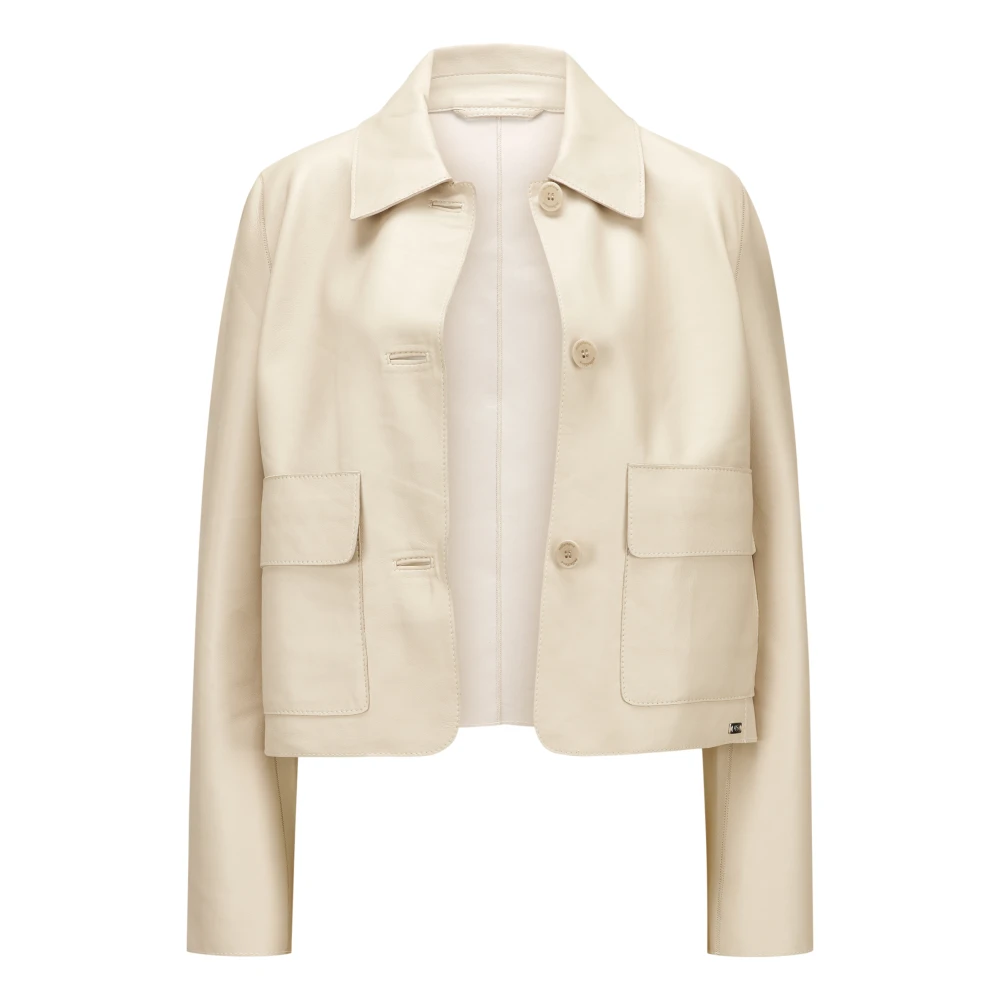 Milestone Lamsnappa-jasje met Lycra Jersey Beige Dames
