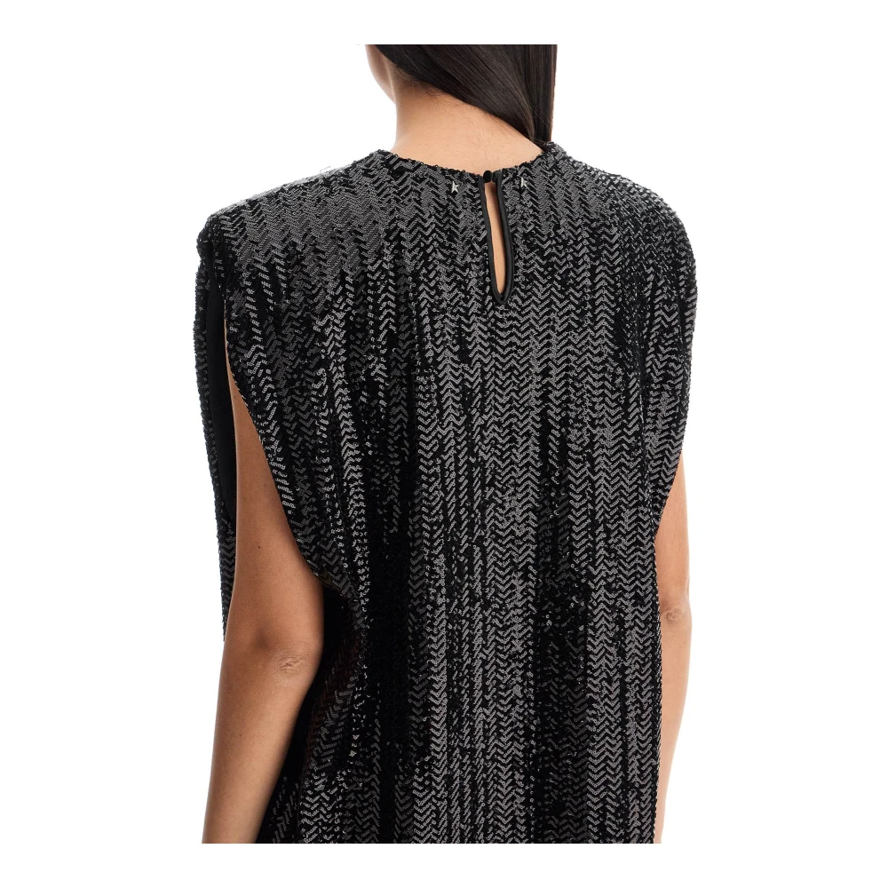 Golden Goose Sequin Square Mini Jurk Black Dames