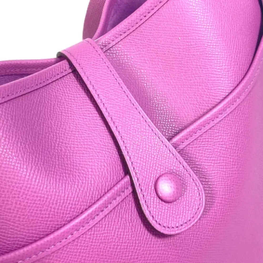 Hermès Vintage Pre-owned Leather shoulder-bags Purple Dames
