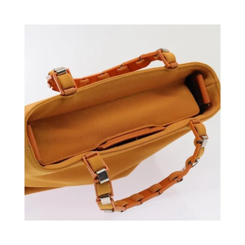 Salvatore Ferragamo Pre-owned Canvas handbags Orange Dames