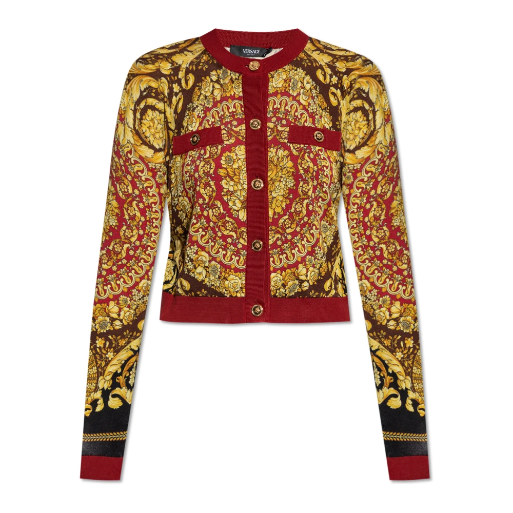 Versace Multicolor Silk Cardigan - Female - Cardigans - S - Knitwear