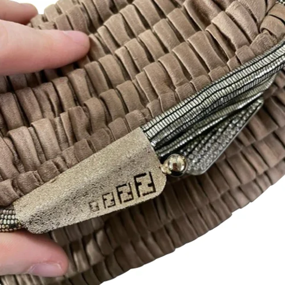 Fendi Vintage Pre-owned Fabric clutches Brown Dames