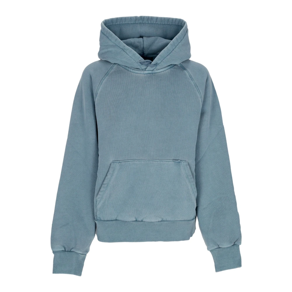 Carhartt Wip Blue Hoodies, Female, Xs, Cropped Hoodie With Kangaroo Pocket