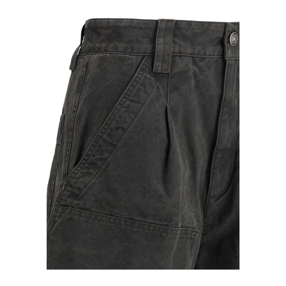 Isabel Marant Étoile Casual Oversized Shorts met Meerdere Zakken Black Dames