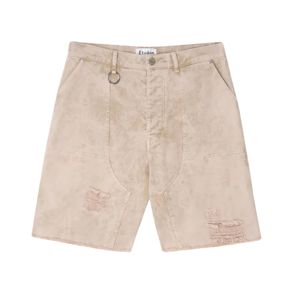 Études Zand Geverfde Denim Broek Beige Heren