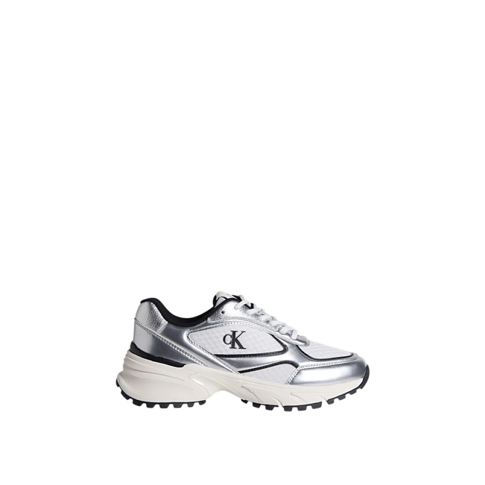 Calvin Klein Women's White Trailblazer Trainers - Sneakers - 6 Uk - Shoes