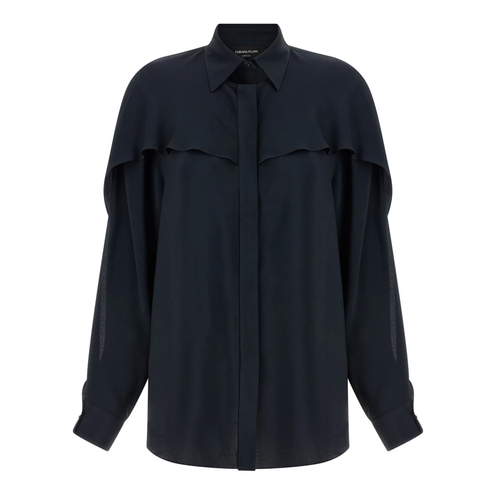 Fabiana Filippi Women's Blue Crepe De Chine Shirt - Shirts - Xs - Blouses & Shirts