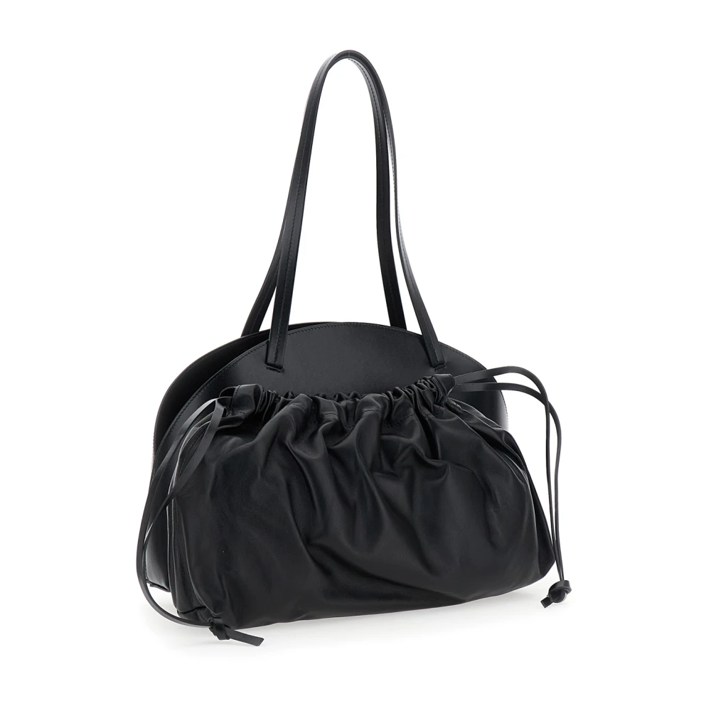 Jil Sander Zwarte Curve Schoudertas Black Dames
